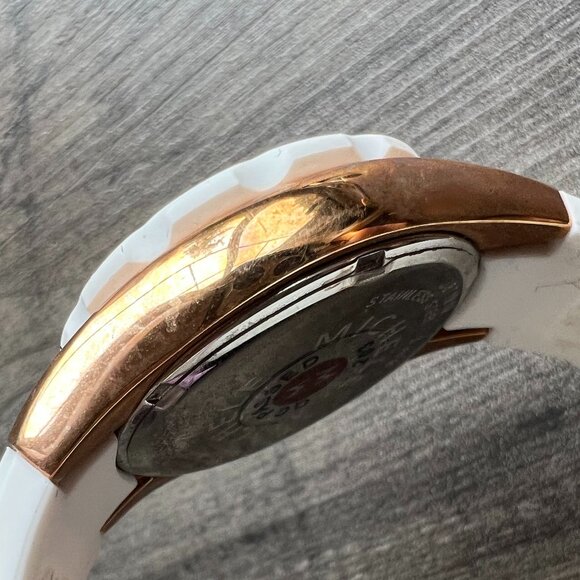 Authentic Michele Rose Gold Tahitian Jelly Bean Watch